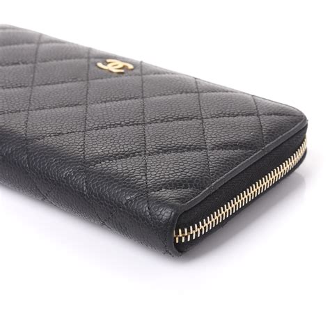 chanel zip around wallet medium|CHANEL Caviar Quilted Medium Zip Around Wallet Black.